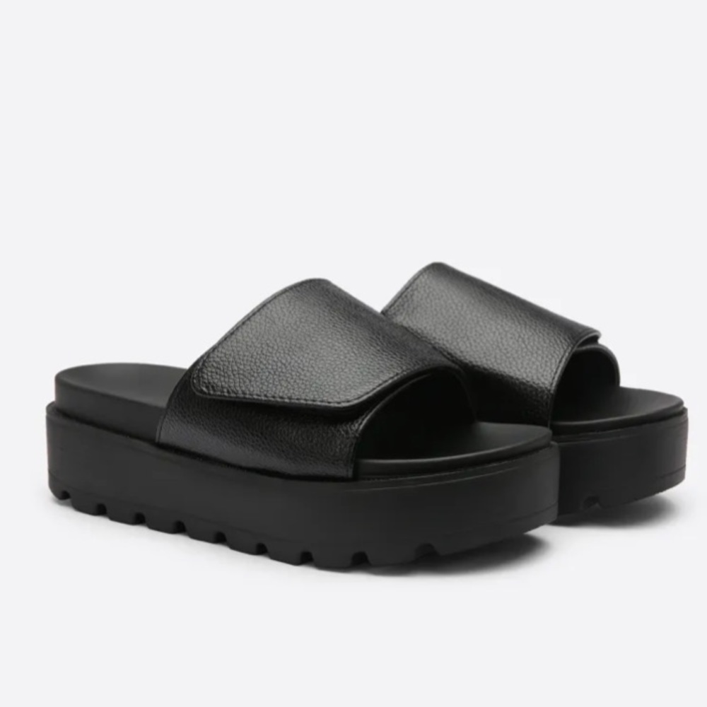 Casual Velcro Platform Slide Slides
